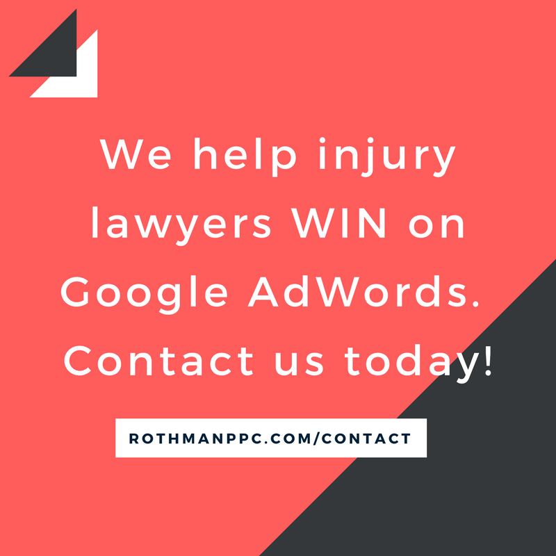 We help injury lawyers WIN on Google AdWords